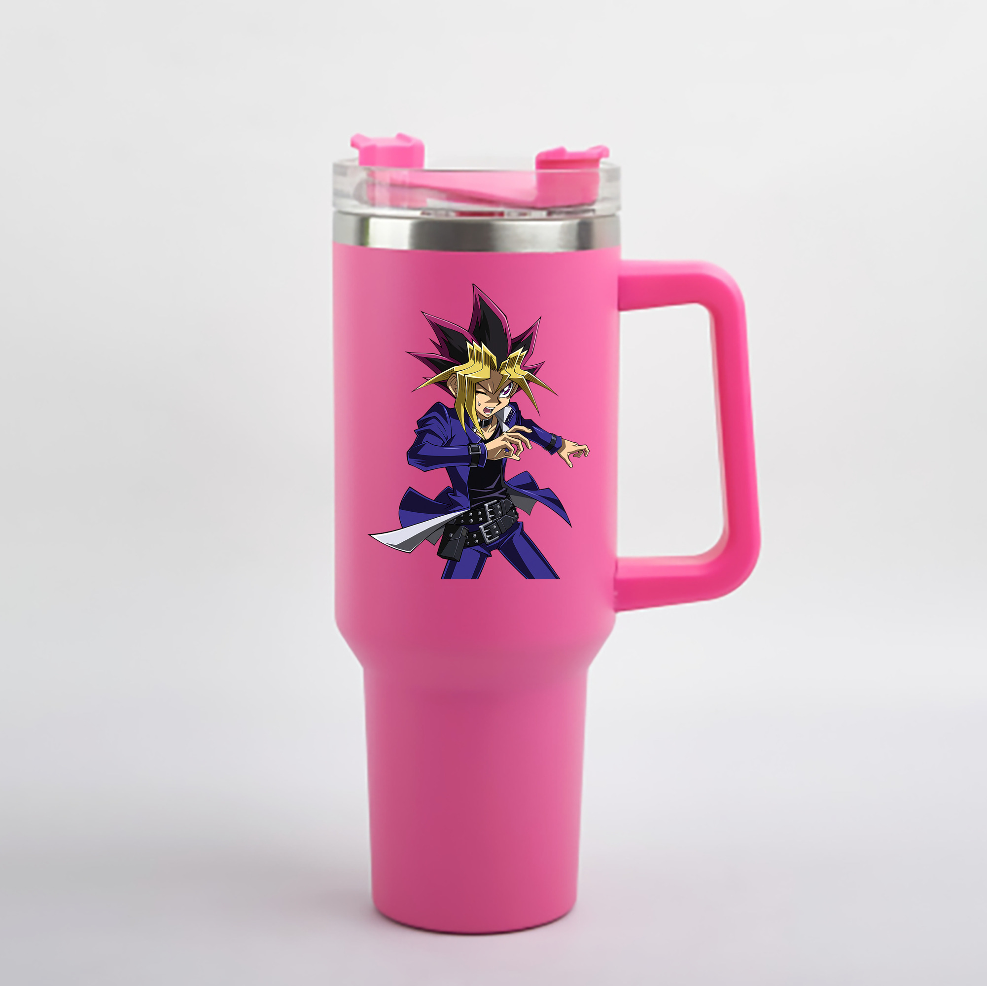 （画像用） 遊☆戯☆王 Yu-Gi-Oh! 1200mL車用タンブラー - クリスタルステッカー（プラスチックストロー付き）